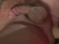Mommy takes daddy to the room to peg his tight ass with a big fat cock! 