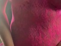 Mommy takes daddy to the room to peg his tight ass with a big fat cock! 