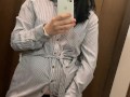 Pregnant beauty masturbates in a clothing store and tries on dresses