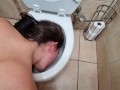 Pissing and licking the inside of toilet | toilet swirlies