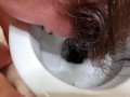 Pissing and licking the inside of toilet | toilet swirlies