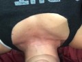 (Part 1 of 2) Cock Hungry MILF forgot to lock the door & mask up, suddenly stopped when interrupted 