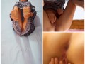 Muslim kinky milf in hijab fingering pussy in different positions and orgasms on split screen