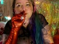 4K HD Goth Princess Findom SPH HumanAshtray SmokeWorship JOI Sexy Vintage Glove Smoking ThickAssJOI