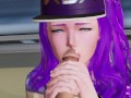 League of legends:Akali licks her before clip