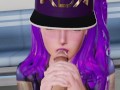 League of legends:Akali licks her before clip