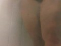 Arab BBW has a soapy shower with you
