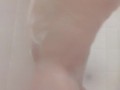 Arab BBW has a soapy shower with you