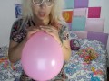 ElyRainbow Argentina Exploding a big pink balloon