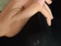 Quick cum wearing cock ring under boxer briefs