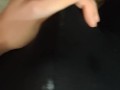 Quick cum wearing cock ring under boxer briefs