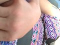 Using vibrator in public parking lot