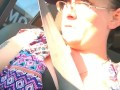 Using vibrator in public parking lot