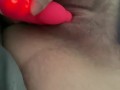 Vibrator Play with wet hairy pussy 
