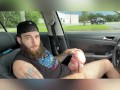 Daddy Wolf Explores Silicone Toy Masturbation in Public