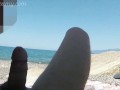 Girl sucks cock in public beach and gets caught by stranger - MissCreamy