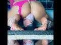 Svetlana Stretches for Crackers. Large Bad Dragon