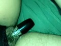 Work from home. VIBRATOR LIPSTICK ON CLIT WHILE WORKING