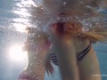 Blonde and brunette Duna and Nastya underwater cuties