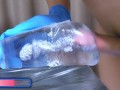 Cum Meter 21, Huge creampie, Transparent fleshlight, Moaning, 透明オナホール、オナホ、中出し、喘ぎ