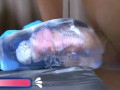 Cum Meter 21, Huge creampie, Transparent fleshlight, Moaning, 透明オナホール、オナホ、中出し、喘ぎ