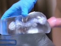 Cum Meter 21, Huge creampie, Transparent fleshlight, Moaning, 透明オナホール、オナホ、中出し、喘ぎ