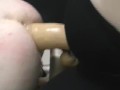 SUBMISSIVE HUSBAND-Pegged with Huge Head Strapon