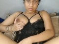 Solo female playing with fatpussy