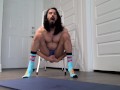 monster cock double fist under leg on ladder