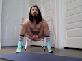 monster cock double fist under leg on ladder