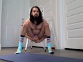monster cock double fist under leg on ladder