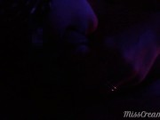 Hot French milf sucks cock and anal sex in night club in front of strangers - MissCreamy