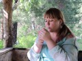 Cute bbw outdoor smoking