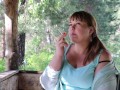 Cute bbw outdoor smoking
