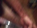 Blasting cum clouds in a tube of water with moaning cumshot