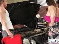 A Couple Of Gorgeous Babes Bang Their Auto Tech