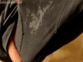 Peeing with dirty night panties