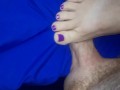 Part 5 of 10,Releasing hubby, he enjoys the handjob too much so I have to stomp on his hard cock 