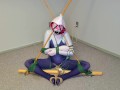 Spider-Gwen's Bondage Escape Practice #2: Triangle Tied while Getting Teased