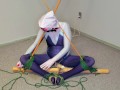 Spider-Gwen's Bondage Escape Practice #2: Triangle Tied while Getting Teased