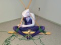 Spider-Gwen's Bondage Escape Practice #2: Triangle Tied while Getting Teased