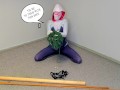 Spider-Gwen's Bondage Escape Practice #2: Triangle Tied while Getting Teased