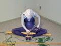 Spider-Gwen's Bondage Escape Practice #2: Triangle Tied while Getting Teased