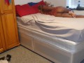 Hot Latina Wife on the Bed with No Panties in the Morning