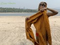 Shameless Blonde Girl Getting Naked & Changing Cloths on Public Beach