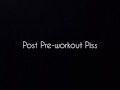 Hung jock loud piss in the gym toilet