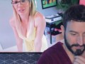 Horny MILF Step Aunt with Big Tits is Fucked while Stuck to my Desk - Melanie Hicks (REACTION)