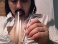 Mixed Dab with BBW Arab playing with her tits