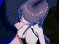 Fujinomiya Neko sucks dick then gets a facial (All Worlds Alliance Hentai)
