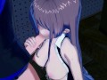 Fujinomiya Neko sucks dick then gets a facial (All Worlds Alliance Hentai)
